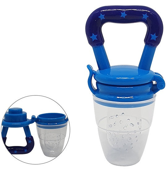 CHUPETA PORTA FRUTA DE SILICONE AZUL