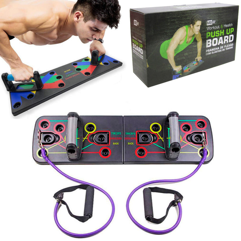 PRANCHA PARA EXERCÍCIO COM ELÁSTICO DE TENSÃO PUSH UP BOARD